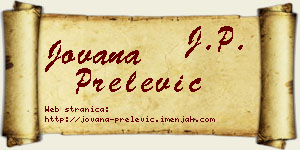 Jovana Prelević vizit kartica
